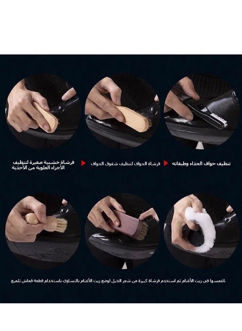 general 20-Piece Leather Shoe Care Kit: Shoe Polish, Brush, Shoehorn, Sheepskin Conditioning Oil, and Cleaning Tools for Polishing and Maintaining Shoes and Leather Goods - Image 4